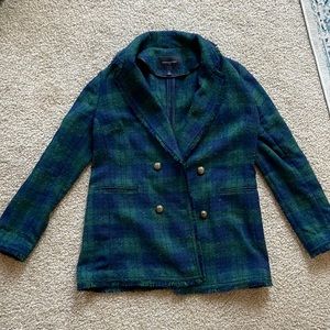 JCrew tartan wool blazer